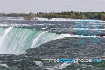 Beautiful Isolated Picture Of The Amazing Niagara Falls Canadian Side Stock Photo