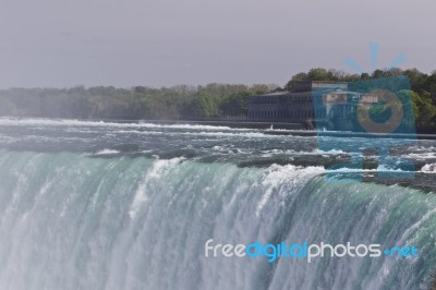 Beautiful Isolated Picture With The Amazing Niagara Falls Canadian Side Stock Photo