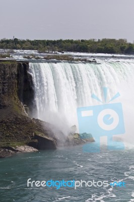 Beautiful Isolated Picture With The Amazing Niagara Falls Canadian Side Stock Photo