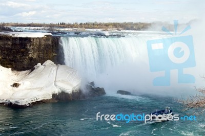 Beautiful Photo Of The Niagara Falls In May Stock Photo