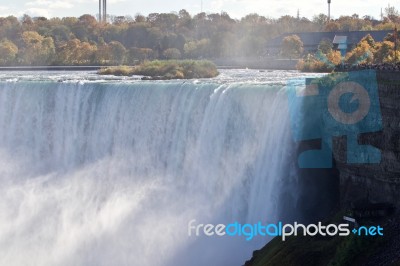 Beautiful Photo With Amazing Niagara Waterfall, The Mist, And Viewpoints Stock Photo