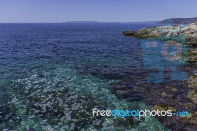 Beautiful Seascape Near A Village In Peloponesse Stock Photo