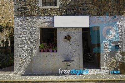 Beautiful Shop Exterior In Peloponesse Stock Photo