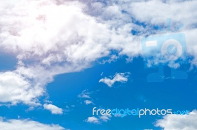 Beautiful Sky And Blue Sky With Summer Season Stock Photo