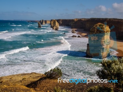 Beautiful View Of Twelve Apostles Stock Photo