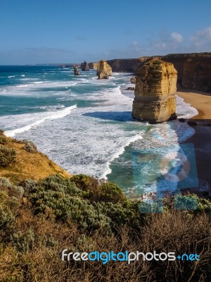 Beautiful View Of Twelve Apostles Stock Photo