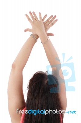 Beautiful Woman Stretching After Workout Stock Photo