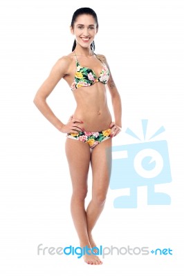 Beautiful Young Woman In Bikini Stock Photo