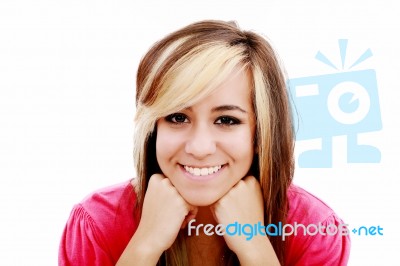 Beautiful Young Woman Smiling Stock Photo