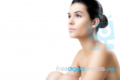 Beautiful Young Woman With Perfect Skin Stock Photo