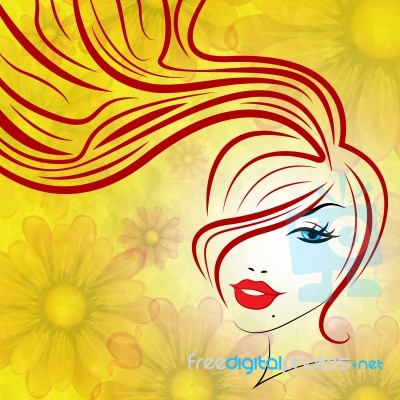 Beauty Hair Represents Good Looking And Attractive Stock Image
