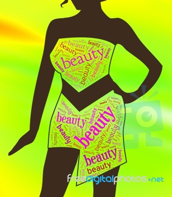 Beauty Lady Represents Good Looking And Attractive Stock Image