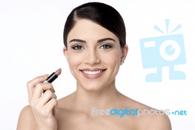 Beauty Woman With Lipstick Stock Photo Beauty Woman With Lipstick Stock Photo