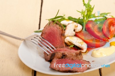Beef Filet Mignon Grilled With Vegetables Stock Photo Beef Filet Mignon Grilled With Vegetables Stock Photo