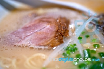 Beef Ramen Noodles Stock Photo