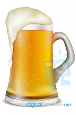 Beer In Mug Stock Image