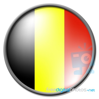 Belgian Badge Means Flag Europe And Patriot Stock Image