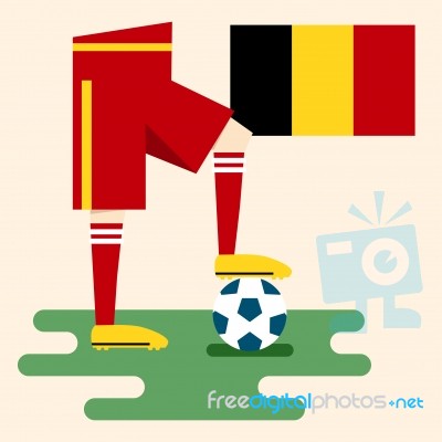 Belgium National Soccer Kits Stock Image