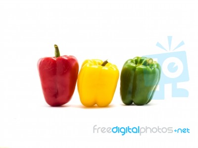 Bell Pepper Is Ingredient In A Healthy Diet On White Background Stock Photo Bell Pepper Is Ingredient In A Healthy Diet On White Background Stock Photo