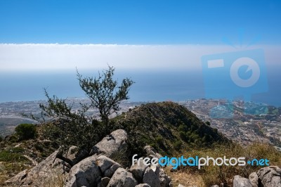 Benalmadena, Andalucia/spain - July 7 : View From Mount Calamorr… Stock Photo