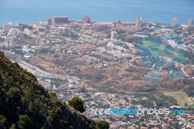 Benalmadena, Andalucia/spain - July 7 : View From Mount Calamorr… Stock Photo