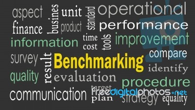 Benchmarking Concept Word Cloud Background Stock Image