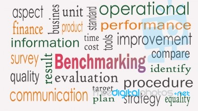 Benchmarking Concept Word Cloud Background Stock Image