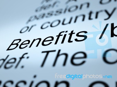 Benefits Word Stock Photo