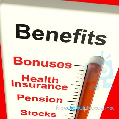 Benefits Word Stock Image