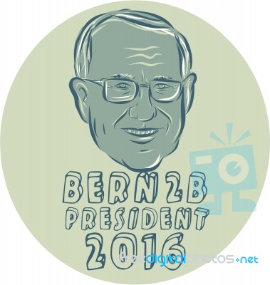Bernie Sanders President 2016 Circle Stock Image Bernie Sanders President 2016 Circle Stock Image
