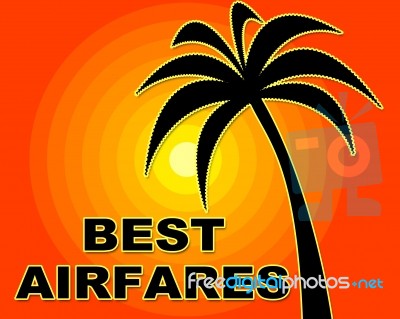 Best Airfares Shows Selling Price And Aircraft Stock Image
