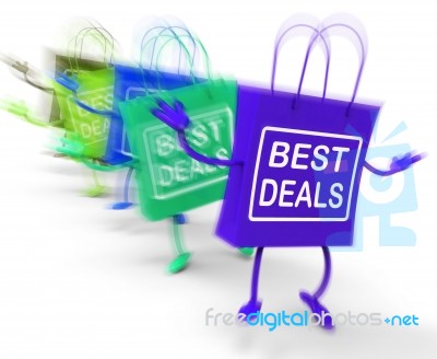 Best Deals On Colored Bags Show Bargains Stock Image