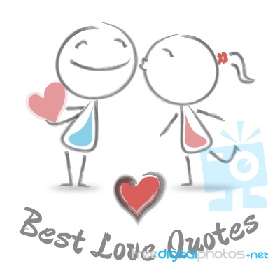 Best Love Quotes Shows Perfect Loved And Premier Stock Image