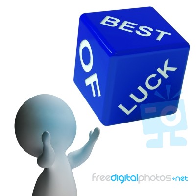 Best Of Luck Dice Shows Gambling Stock Image
