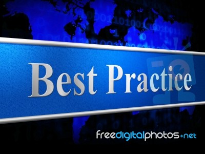 Best Practice Indicates Number One And Chief Stock Image