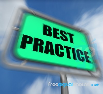 Best Practice Sign Displays Better And Efficient Procedures Stock Image
