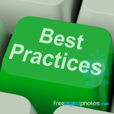 Best Practices Key Shows Improving Business Quality Stock Image