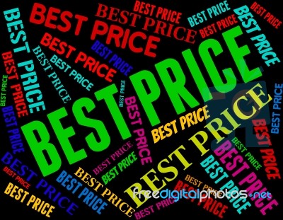 Best Price Indicating Number One And Optimal Stock Image