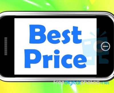 Best Price On Phone Shows Promotion Offer Or Discount Stock Image
