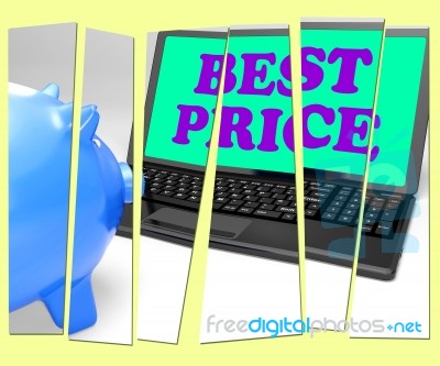 Best Price Piggy Bank Shows Internet Sale And Deals Stock Image