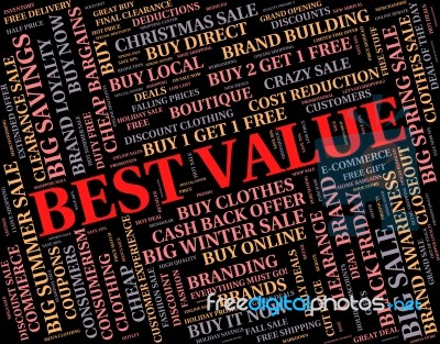 Best Value Represents Number One And Cost Stock Image