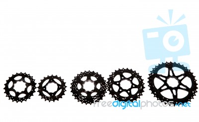 Bicycle Cassette On Silhouette Stock Photo