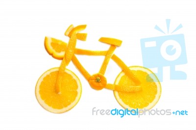 Bicycle Orange Stock Photo