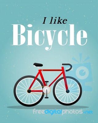 Bicycle Retro Illustration Stock Image