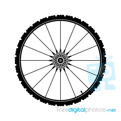 Bicycle Wheel  Illustration Stock Image