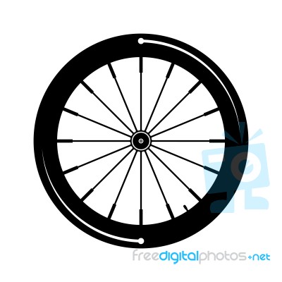 Bicycle Wheel  Illustration Stock Image