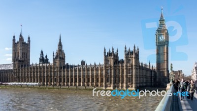 Big Ben And The Houses Of Parliament In London Stock Photo