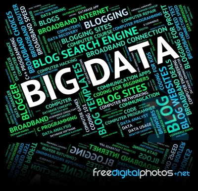 Big Data Meaning Large Information And Fact Stock Image