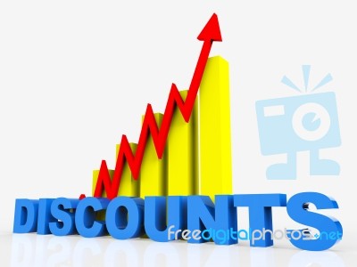 Big Discount Indicates Cut Rate And Data Stock Image