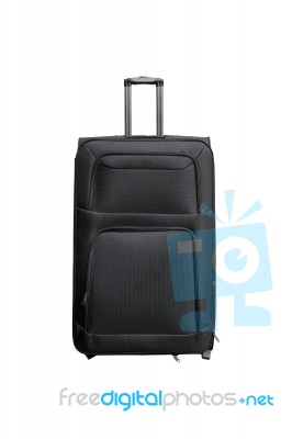 Big Luggage Trolley Isolated Stock Photo